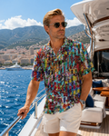 Patrice Rouge Collection - Hawaiian Style Shirt — Pastels Ribbon