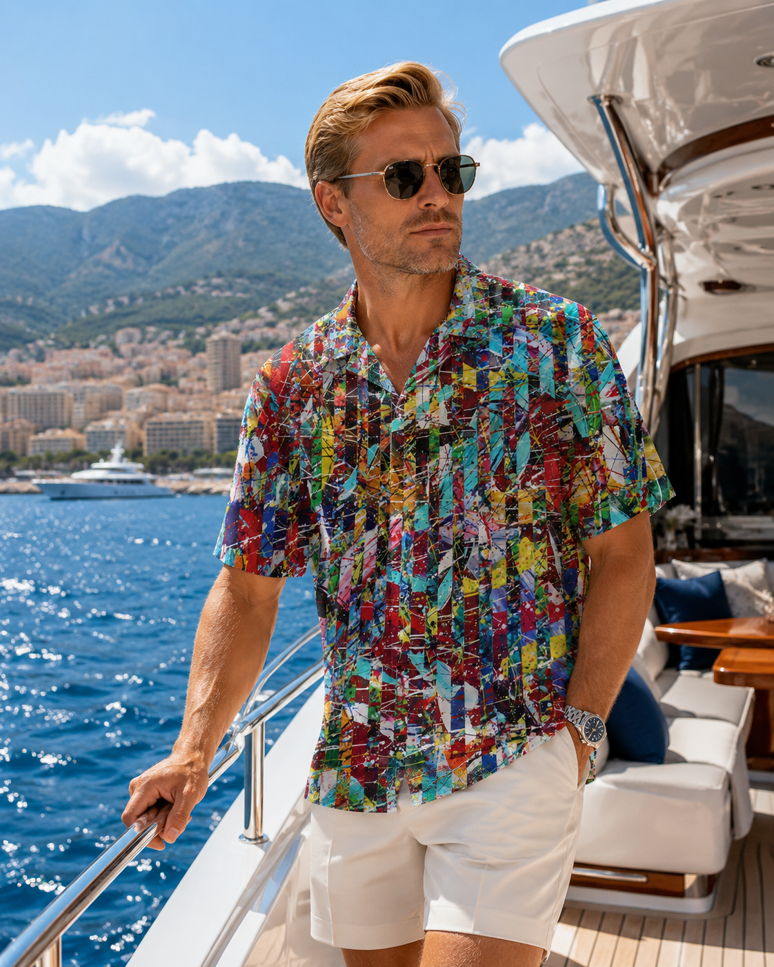Patrice Rouge Collection - Hawaiian Style Shirt — Pastels Ribbon
