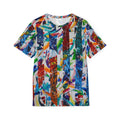 Abstract Color-Strip Men’s Sports Jersey — All-Over Print Athletic Tee